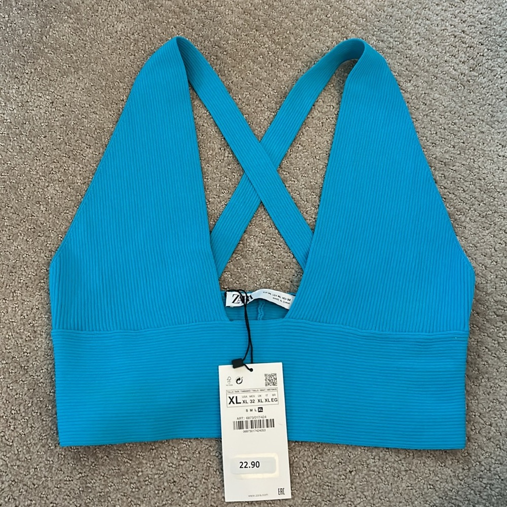 Zara Ribbed Crop Top - Picture 6 of 7